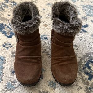 Khombu Brown Faux Fur Winter Boots